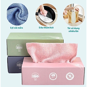 Mua Hộp 20 khăn vải lau siêu thấm dạng rút tiện lợi  khăn đa năng lau bếp  lau bàn tái sử dụng nhiều lần GD732-Khanhop