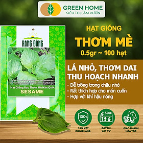 Mua Hạt Giống Rau Thơm Mè Greenhome  Gói 0.5g  Dễ Trồng Quanh Năm  Nảy Mầm Cao  Thu Hoạch Nhanh  Năng Suất Cao R17