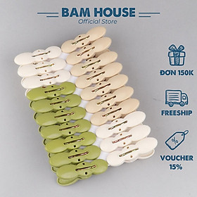 Bộ 20 kẹp quần áo nhựa Bam House siêu dễ thương cao cấp KQA01 – BamBam Store