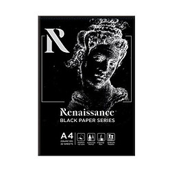 Tập 32 tờ giấy đen vẽ chì, vẽ màu nước lò xo sketch Renaissance khổ A5/A4 cao cấp