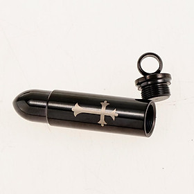 Silver/Gold Stainless Steel Cross Bullet Pendant Cremation Jewelry for Ashes