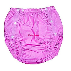 Miễn phí vận chuyển FUUBUU2203-Pink-M-1PCS dành cho người lớn tã không tã dùng một lần nhựa quần tã pvc quần short