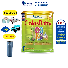 Sữa non Colosbaby Gold D3K2 1+ 800g, sữa bột giúp bé tăng cường đề kháng