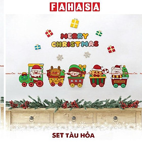 Set Dán Gỗ - Trang Trí Giáng Sinh - Bách Mộc - Tàu Hỏa