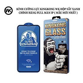 Kính Cường Lực Kingkong 3D Trong Suốt Cho iPhone - Dán Full Màn - Full Hộp Sắt Cao Cấp - Hàng Chính Hãng