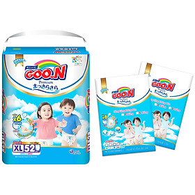 Tã quần Goon Premium cao cấp gói siêu đại XL52 (12kg ~ 17kg) + Tặng thêm 10 miếng cùng size