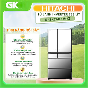Tủ lạnh 6 cửa Hitachi Inverter 735 lít R-ZX740KV(X) - Hàng chính hãng (chỉ giao HCM)