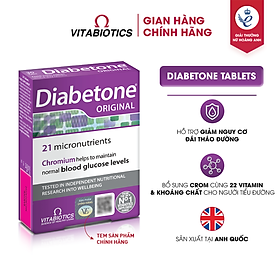 Viên Uống Vitabiotics DIABETONE Hỗ Trợ Người Tiểu Đường Bổ Sung Khoáng Chất, Nhập Khẩu Từ Anh Quốc Hộp 30 Viên