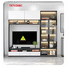 Tủ kệ tivi trang trí phong cách hiện đại TKTV308 - Nội thất lắp ráp Viendong adv