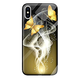 Ốp kính cường lực cho iPhone XS bướm vàng 1 - Hàng chính hãng