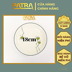 Đĩa sứ Bát Tràng họa tiết đài sen, đĩa đựng đồ ăn men kem cao cấp, đa dạng hình dáng chọn lựa