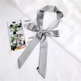 Khăn lụa màu trơn cực dài size 195x4cm - khăn phụ kiện thời trang skinny scrafts