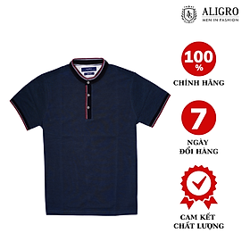 Áo polo CỔ TÀU MÀU XANH ĐEN ALGPLO38