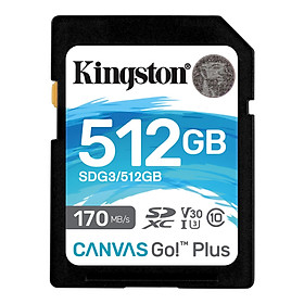 Mua THẺ NHỚ KINGSTON SD CANVAS GO PLUS 512GB – SDG3/512GB - Hàng Chính Hãng
