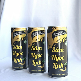 Nước Sâm Ngọc Linh (24 lon) - Nước uống từ thảo dược - Bồi bổ sức khỏe, chống lão hóa