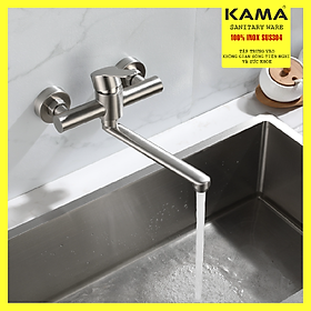 Mua Vòi Rửa Chén Bát Gắn Tường Nóng Lạnh KAMA RC16 100% Inox 304  Vòi Nước Rửa Chén Âm Tường Chính Hãng Không Chì  Không Gỉ sét.