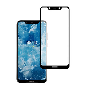 Miếng Dán Cường Lực cho Nokia 7.1 Plus - Full màn hình - Màu Đen - Hàng Chính Hãng