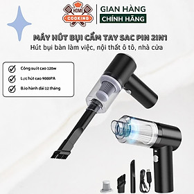 Mua Máy hút bụi mini cầm tay không dây  sạc tích điện  lực hút cao 9000PA - 120w hút mọi loại bụi bẩn  bảo hành 12 tháng