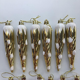 Mua Combo 6 châu quả ớt phủ nhũ lấp lánh treo cây thông Noel trang trí vòng nguyệt quế giáng sinh