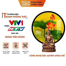 Mua Đèn hào quang phật in tranh trúc chỉ DECORNOW 20 30  40cm  trang trí bàn thờ  hào quang trúc chỉ HOA SEN DCN-15