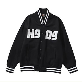 Áo khoác dù nam nữ unisex - áo khoác jacket bombers h9o9 màu đen siêu hot dù 2 lớp