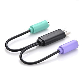 Mua Cáp chuyển đổi USB 2.0 cổng PS/2 cho bàn phím chuột dài 20CM UGREEN USB20219 Hàng chính hãng