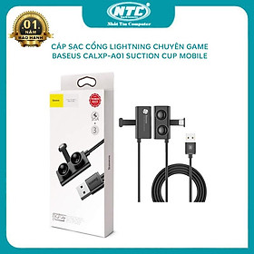 Mua Cáp sạc và truyền data cổng LN Baseus CALXP-A01 Cup Mobile núm cao su giữ chân sạc - dài 1m max 2.4A (Đen) - Hàng Chính Hãng