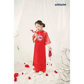 Bộ áo dài tết cho bé gái mẫu hoa mùa xuân xinh xắn diện lễ tết noel giáng sinh năm mới từ 10-40kg hàng thiết kế cao cấp