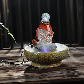 Phong thủy luân gốm sứ - thác nước chiêu tài, kích hoạt vận khí 