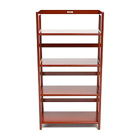 kệ sách 4 tầng màu nâu 52x28x120