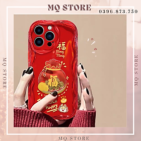 Ốp lưng cho iPhone 15 | 15 Plus | 15 Pro | 15 Pro Max | 14|13|12|11|11Pro Max viền sóng túi thần tài sang trọng Kai Nguyễn( hàng chính hãng)