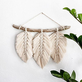 Mua Mành macrame 3 lá siêu xinh xắn treo tường trang trí (W09)