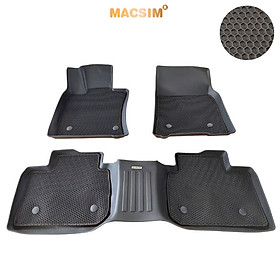 Thảm ô tô sd3 2 lớp dạng lưới lục giác Toyota Camry 2018-2024 (đen) - bề mặt cao su siêu sạch - Macsim