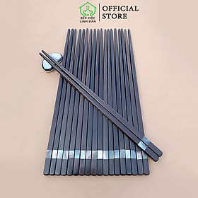 Mua Đũa Nhật cao cấp gỗ Trắc tự nhiên ốp xà cừ 2 cạnh - Bộ 10 đôi (CTL763)