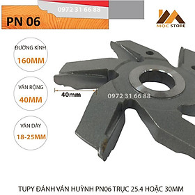 Mua MŨI SOI GỖ - MŨI PHAY GỖ TUPY ĐÁNH VÁN HUỲNH PN06 PHI 160MM TRỤC 25.4 HOẶC 30MM. HÀNG VIỆT NAM CHẤT LƯỢNG CAO