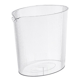 Trash Can Waste Paper Basket Rubbish Bin Transparent for Office Toilet