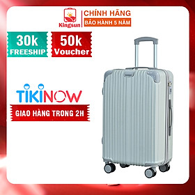 Vali Du Lịch Cao Cấp Size 20inch - Vali chính hãng  KS-033 - Bạc