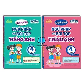 Sách - Combo 2c GLOBAL SUCCESS - Chinh phục ngữ pháp và bài tập tiếng anh lớp 4 tập 1 + 2 (có đáp án)