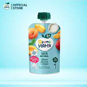 Trái cây nghiền vị táo, mơ và kem tươi Fruto Nyanya 90g