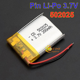 Pin Li-Po 3.7V 502025 200mAh (Lithium Polyme)