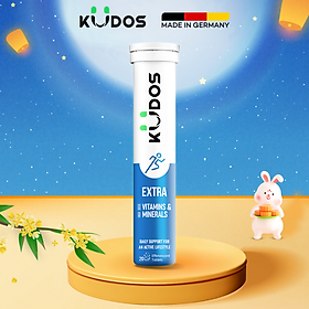 Viên sủi KUDOS EXTRA bổ sung 18 vitamin và khoáng chất hỗ trợ tăng đề kháng, năng lượng tức thì (20 viên/tuýp)