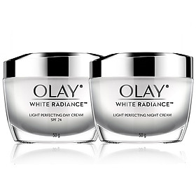 Combo Kem Dưỡng Ẩm Trắng Da Ngày Đêm Olay White Radiance 50g