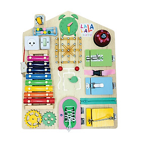 Đồ chơi giáo dục, Bảng bận rộn Busy Board CHÍNH HÃNG Lalala Baby tổng hợp với hơn 20 món đồ chơi, hoàn thiện vận động tinh, bé phát triển toàn diện. Dành cho bé từ 7 tháng tuổi trở lên.
