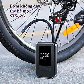 Máy Bơm Lốp Xe Máy Xe Đạp Không Dây Thế Hệ Mới 2025 150PSI LED Display Nhỏ Gọn Mạnh Mẽ Tự Động Ngắt Khi Đủ Hơi