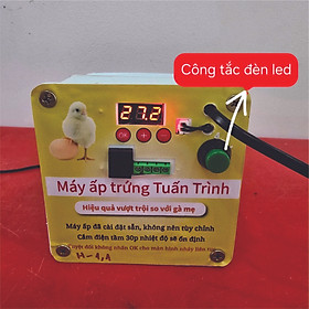 Máy ấp trứng sợi cacbon tiết kiệm điện của máy ấp trứng Tuấn Trình, cho gà vịt ngan ngỗng, chim trĩ chim cút