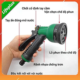 Mua Vòi xịt nước tưới cây rửa xe 8 chế độ