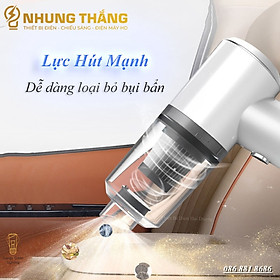 Máy Hút Bụi Không Dây Cầm Tay Trên Ôtô HB-660 - Lực Hút Mạnh - Dung Tích 0.5L - Công Suất 120w - Pin Sạc Tích Điện - Có Video