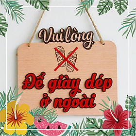 Mua Bảng gỗ Vui lòng để giày dép bên ngoài