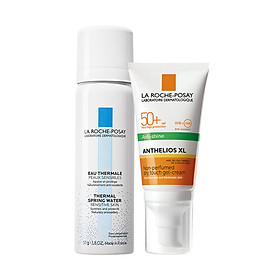 Bộ đôi Kem chống nắng kiểm soát bóng nhờn La Roche-Posay Anthelios Dry Touch 50ml - Tặng Nước khoáng làm dịu da 50ml