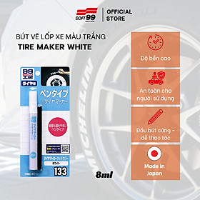 Bút Sơn Lốp Xe Màu Trắng Tire Marker White B-133 SOFT99 Japan